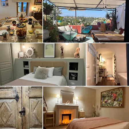 Homestay Bed & Breakfast Les Hauts De Vue Mer Et Montagne Cagnes-sur-Mer